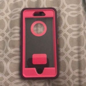 Pink and purple otterbox iPhone 6 case
